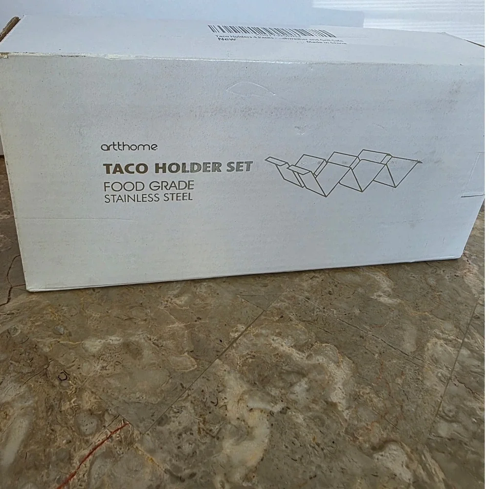 4 Pack Artthome Taco Holder Holds 3 Tacos Food Grade‎ Stainless Steel Oven Grill